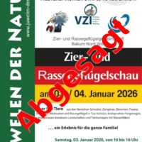 Rassegeflügelschau wegen Geflügelgrippe abgesagt